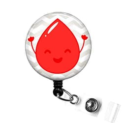 SCRAPHEART PHLEBOTOMIST Badge Reel, RED PHLEBOTOMY Blood Drop Badge, Phlebotomist Retractable Badge Holder, Phlebotomy Graduation Gift, Blood Center Lab Tech ID Badge, Blood Donor