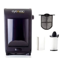 EYE-VAC EyeVac EVPRO Tuxedo Black Professional Touchless Vacuum Cleaner + Extra Reusable Exhaust Filter + Extra HEPA Pre-Motor Filter + Pre-Motor Flexible Mesh Filter Screen Accessories Bundle