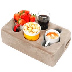 TwentyNext Couch Cup Holder Pillow,Sofa Cup Holder,Couch Drink Holder,Rectangle Couch Caddy with Cup Holder for Coffee Cup,Phone,Remote,Couch Cup Holder Tray for Bed,Car,Sofa,Table,Couch Accessories