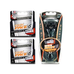 Dorco Pace 6 - Six Blade Razor Blade System - Value Pack (10 Pack + 1 Handle)