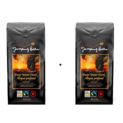 Jumping Bean Deep Water Roast Fairtrade Organic Whole Bean Coffee, Dark Roast, 454g/1lb., 2pk.,{Imported from Canada}