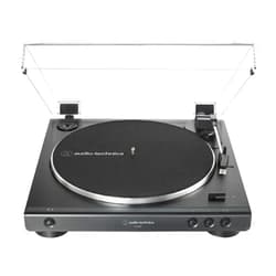 Audio-Technica AT-LP60X-BK Fully Automatic Belt-Drive Stereo Turntable, Black, Hi-Fi, 2 Speed, Dust Cover, Anti-Resonance, Die-Cast Aluminum Platter