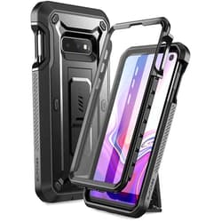 SUPCASE Unicorn Beetle Pro Series Designed for Samsung Galaxy S10e Case (2019 Release) Full-Body Dual Layer Rugged With Holster & Kickstand With Built-in Screen Protector (Black)