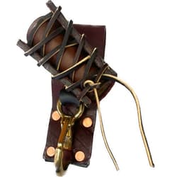 McClure Clan Leathers Angled Bull Pin Holder with Beater/Hammer Holder (Right Side of Belt), fits all, burgandy