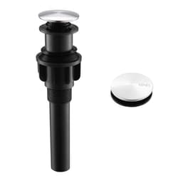 KENES Bathroom Vessel Sink Pop Up Drain Without Overflow Assembly, Lavatory Vanity Sink Drain Stopper,Anti-Clogging Drain Strainer, Brushed Nickel, KE-P300A