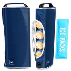 GLORIEROO Golf Cooler Bag Insulated with Ice Packs - Keeps 6 Beer Cans or 2 Wine Bottles Cold for Hours, Fits Discreetly in Golf Bags; Golf Accessories Fathers Day Dad Gifts for Men from Daughter Son Wife