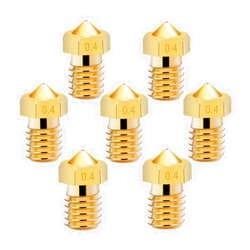 Kulannder 14 Pcs M6 3D Printer Nozzle 0.4mm Extruder Brass Nozzle Print Head for 1.75mm Filament E3D V5 V6 Makerbot