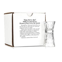 HISTORY COMPANY Crystal Double-Sided Jigger – 1930s Paris Hotel Bar–Inspired Precision Measure (Gift Box Collection)
