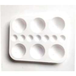 FIRST CLICK™ Art 13 Deep Wells 201 Rounded Shaped Palette Size 16cms X 20cms (Medium Sized), White