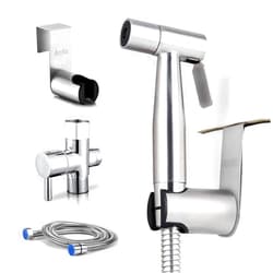 Arofa Handheld Toilet Bidet Sprayer for Toilet-Adjustable Water Pressure Control with Bidet Hose for Feminine Wash, Stainless Steel Brushed Nickel Cloth Diaper for Baby Wash