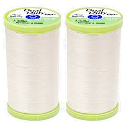 Coats 2-Pack Bundle Coats & Clark Dual Duty Plus Hand Quilting Thread 325yds Natural s960-8010