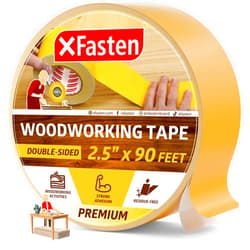 XFasten Double Sided Woodworking Tape w/Yellow Backing 2.5 Inches x 30 Yards