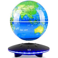 Yegvea Magnetic Levitation Globe, Levitating Globe Lamp World Map Floating & Spinning in the Air for Educational Piece for Kids,Office Decor,Cool GadgetS Birthday Halloween Christmas Gifts (blue, 6 inch)