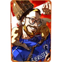 ZTLLFV Team Liquid Bjergsen Music Poster Retro Metal tin Sign Halloween Tin Sign,Cave,Bar,Club, Home Wall Art Metal Tin Sign 8x12 inches
