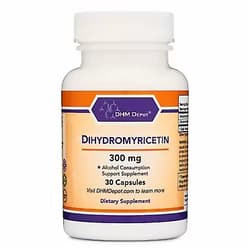 DHM Depot Dihydromyricetin Dihydromyricetin (DHM) (Hovenia Dulcis Extract) Alcohol Consumption Support Supplement (Naturally Obtained from The Oriental Raisin Tree) 30 Capsules 300mg 30 Count (Pack of 1)