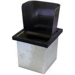 Rattleware Tall Knock Box with Splash Guard - Heavy Duty Stainless Steel Construction - Ideal for Espresso Grounds Disposal - Perfect for High-Volume Espresso Bars