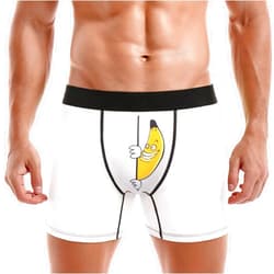JOCKLAND Mens Funny Boxer briefs Hilarious Gag Gifts, Mens Novelty Underwear Boxer Briefs No Fly