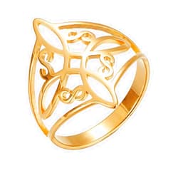 YILUOCD Witches Knot Ring for Women Stainless Steel Geometric Style Witchcraft Celtic Amulet Ring Celtic Knot Ring Vintage Jewelry For Women (Gold,10)