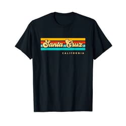 Vintage Souvenir Santa Cruz, CA Tourist Vintage Sunset Stripes Santa Cruz, California T-Shirt