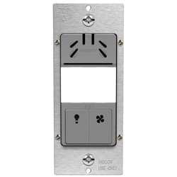 TOPGREENER Humidity Sensor Switch, Dual Tech Humidity PIR Motion Sensor Switch for Separate Fan and Light Control, 500W, 3A, Neutral Required, TDHOS5, Gray