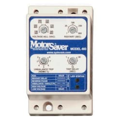 Symcom MotorSaver 3-Phase Voltage Monitor, Model 460-L, 190-480V, Fixed Unbalance and Trip Delay, DIN Rail Mount
