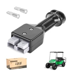 10L0L Golf Cart Battery Charger Connector Kit Handle Kit for EZGO 18972G1 SB50 Plugs D.C. Cord Strain Relief, Electric 1983-95