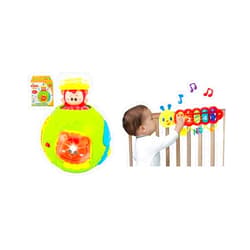 KiddoLab Lira The Caterpillar & Jungle Animal Roll and Learn Baby Activity Ball - Light, Sounds & Music Combo for Infants Learning and Playtime, Suitable for 6-12 Months.