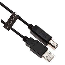 Keple 3ft USB B Cable Data/Power Lead Cord for DJ Midi Controllers, Keyboards, Samplers, Effect Pads, Syntesizers Numark, Pioneer, Native Instruments, Traktor, Akai to Dell HP