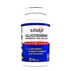 ALFA VITAMINS Alflexil Premium Glucosamine & Chondroitin Nutritional Supplement - Healthy Joint, Bone & Knee Support - Rich In MSM & Collagen - Organic natural Ingredients - Made In USA - 120 Capsules