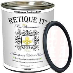 Retique It Chalk Furniture Paint, 32 Fl Oz (Pack of 1), 01 Snow