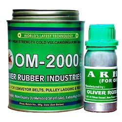 Oliver Rubber OM 2000 Cement Cold Vulcanizing Fluid for Conveyor Belt Jointing and Repairing Cold Bonding Glue with Hardener (35 oz.)