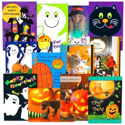 Current Photo Halloween Greeting Cards Set - Themed Holiday Card Variety Value Pack, Set of 12 Large 5 x 7-Inch Cards, Assortment of 12 Unique Designs, Envelopes Included