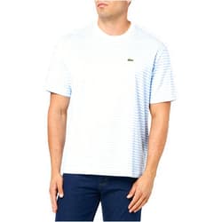 Lacoste Men's Short Sleeve Classic Fit Stripped Crew Neck Tee Shirt