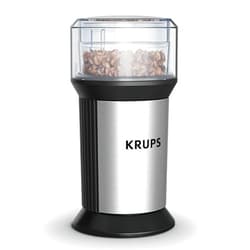 KRUPS Electric Blade Coffee Grinder 1.6 Oz, Adjustable Coarse to Fine for the Perfect Espresso, Grind Coffee Beans, Spices & Herbs, Removable Dishwasher Safe Bowl, Stainless Steel