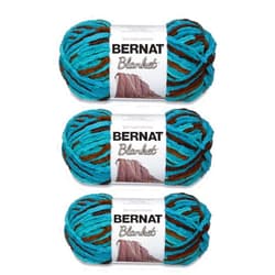Bernat Blanket Mallard Wood Yarn - 3 Pack of 150g/5.3oz - Polyester - 6 Super Bulky - 108 Yards - Knitting/Crochet