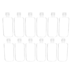EISCO 12PK Reagent Bottles, 250ml - Narrow Mouth with Screw Cap - Polypropylene - Translucent Labs