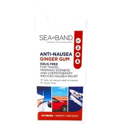 Sea-Band Anti-Nausea Ginger Gum - 24 Pieces - 2PC