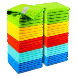 AIDEA Microfiber Cleaning Cloths-50PK, Microfiber Towels for Cars, Premium All-Purpose Car Cloth, Dusting Cloth Cleaning Rags, Absorbent Microfiber Cloth for SUVs, House, Kitchen, Window-12×12