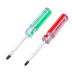 Antrader Magnetic Screwdriver Set 2 PCS, Magnetic 5mm Phillips and Flat Head Tips Screwdriver with 3 Inch Steel Shaft for Repair Home Improvement Craft