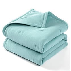 Lulu moon Baby Crib Blanket - Jersey Cotton Crib Quilt for Infant and Toddler Bedding - Lightweight Nursery Quilted Blanket for Girls and Boys 30x40''(Sage)