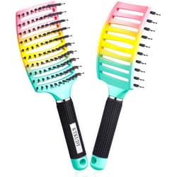 KTKUDY Wet & Dry Detangling Hair Brush for All Hair Types - Eliminates Knots & Reduces Breakage Hairbrush - Tangle Free Detangler Brush For Women Men & Kids, Single, 1 Count