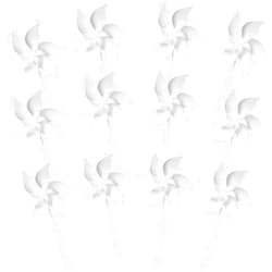 Juinipe 12 Pieces Novelty DIY Pinwheels Craft for Kids Color Your Own Pinwheels 4th of July Patriotic Pinwheels Crafts White Blank Pinwheels Summer Crafts for Classroom Art Daycare Project Activities