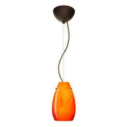 Besa 1KX-4126HB-LED-BR Transitional One Light Pendant from Pera Collection in Bronze/Dark Finish,