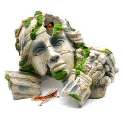 Relaqcc Reptile Cave Hideout Tank Accessories Decorations, Aquarium Hideaway Cave Fish Tank Decorations for Amphibians, Betta Fish, Shrimp, Lizards, Leopard Gecko