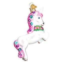 Old World Christmas Glass Blown Ornament Prancing Unicorn
