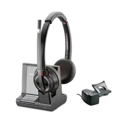 Plantronics SAVI 8200 Series W8220-M Wireless DECT Headset System with HL10 Straight Plug Lifter, Certified for Skype for Business