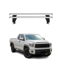 OMAC Roof Rack Cross Bars for Toyota Tundra 2007-2021 Lockable 110Lbs Aluminium Silver 2Pcs fits Cargo Carriers Kayak Canoe Bike Snowboard