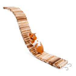 Niteangel Hamster Suspension Bridge Toy - Long Climbing Ladder for Dwarf Syrian Hamster Mice Mouse Gerbils and Other Small Animals (25.6L x 3.15W)