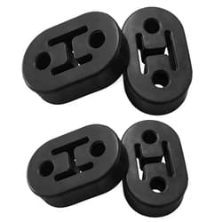 BSAMZO 4Pcs Exhaust Hanger Rubber 2 Holes Adjustable Insulator Bushing Rubber Insulator High Density & Anti-Corrosion Rubber Universal for Car/Truck/Jeep/SUV (Black)