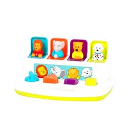 Battat – Cause-And-Effect Toy – Developmental Toy With Buttons & Colors – Color Sorting Animal Toys – For Kids, Toddlers, Babies – 18 Months + – Pop-Up Pals